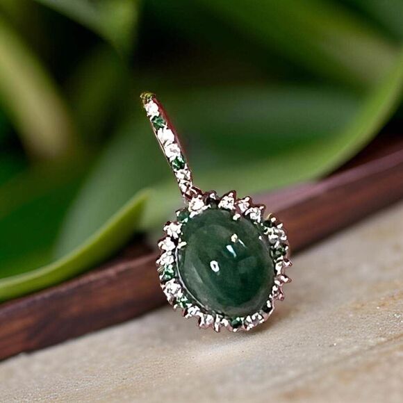 Garnet Tsavorite & Diamond Earrings 14k WG 22.44 TCW Certified $6,950 311038 - Picture 10 of 12